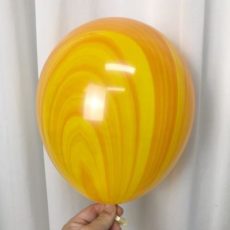 Латексный шар 11″ супер агат желто-оранжевый