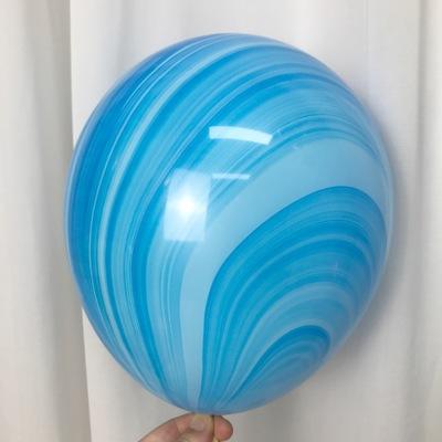 Латексный шар 11″ супер агат голубой