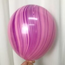 Латексный шар 11″ супер агат розово - фиолетовый