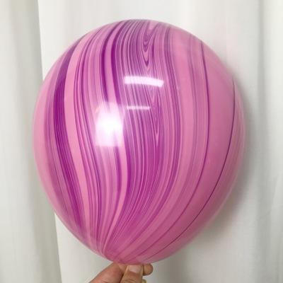 Латексный шар 11″ супер агат розово - фиолетовый