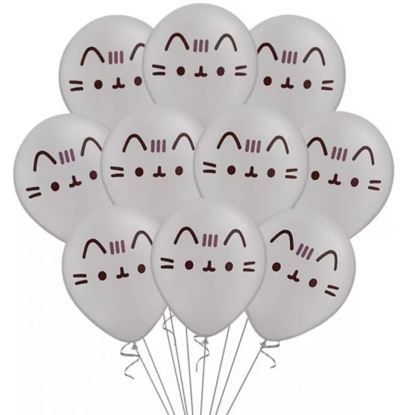 Воздушные шары с Котами Pusheen. Размер изделия 30 см.