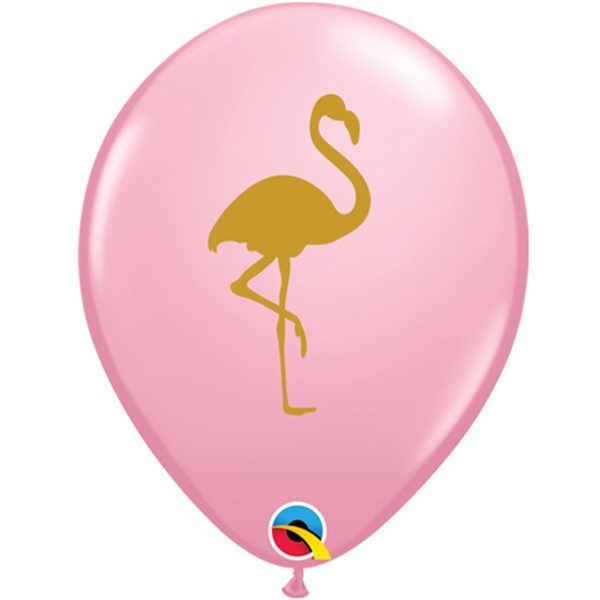 Латексный шар 11″ фламинго золотой