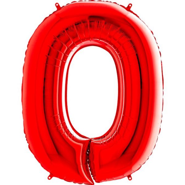 Фольгированная цифра “0” Красная (Grabo)