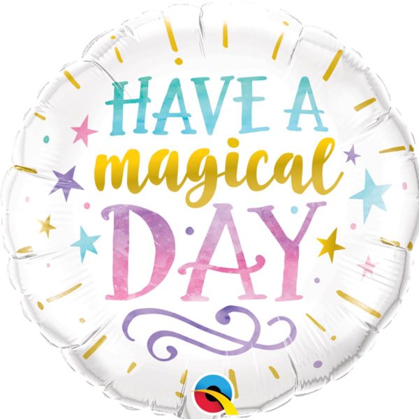 Фольгированные шарики с рисунком "волшебный праздничный день" 18″ (45см)